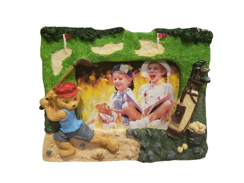Kids Golfing Picture Frame Bear Golfing 5